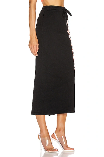 Shop Alexander Wang T T By Alexander Wang Dry French Terry Skirt In Black