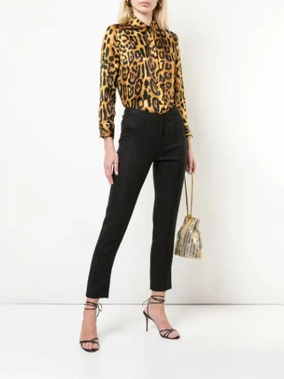 Shop Adam Lippes Leopard Print Shirt In Gold