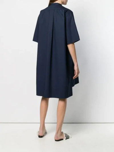 Shop Fay Oversized Shirt Dress In Blue