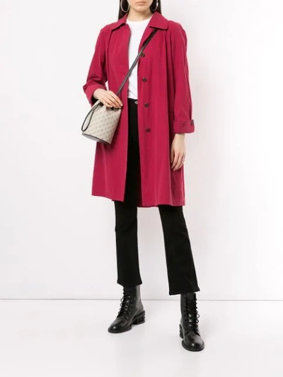 Pre-owned Burberry Long Sleeve Coat In Pink