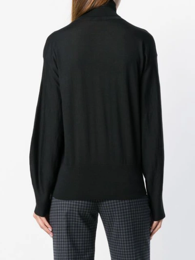 Shop Agnona Roll Neck Sweater In Black