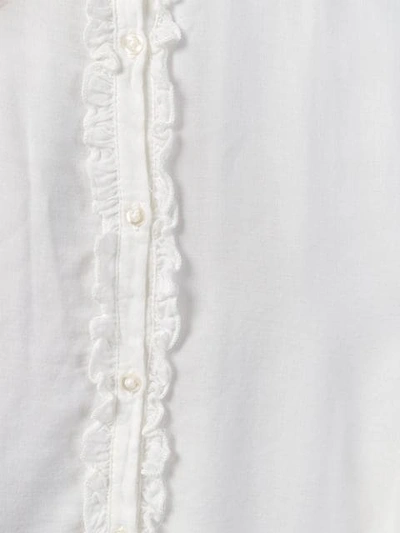Shop Massimo Alba Ruffle Detail Blouse In White
