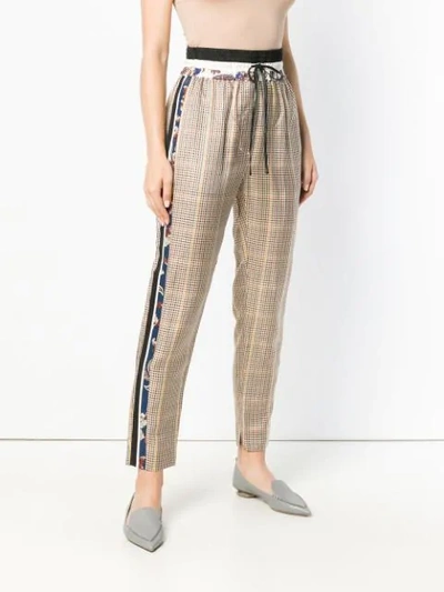Shop 3.1 Phillip Lim / フィリップ リム Side Stripe Check Trousers In Brown