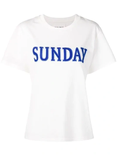 Shop Alberta Ferretti Sunday T In White