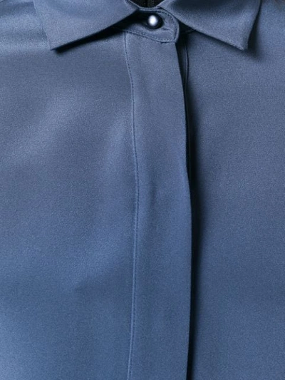 Shop Max Mara Belted Shirt Dress In Blue