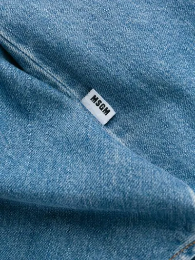 Shop Msgm Klassisches Jeanshemd In Blue