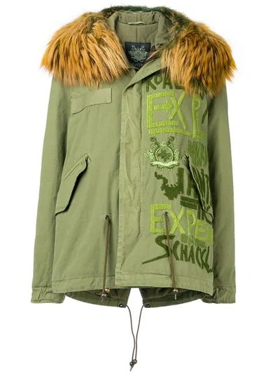 Shop Mr & Mrs Italy Embroidered Midi Parka In C3157