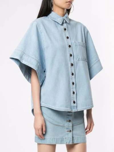 Shop Tamuna Ingorokva Deborah Shirt In Blue