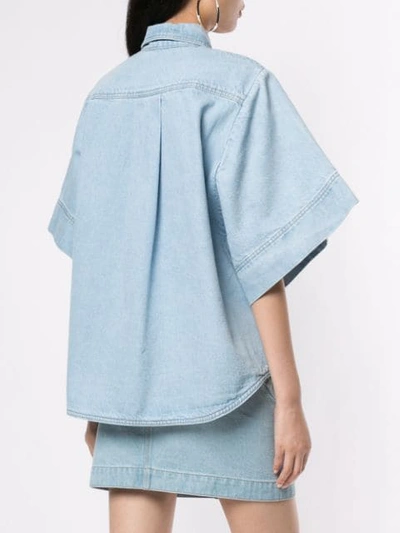 Shop Tamuna Ingorokva Deborah Shirt In Blue