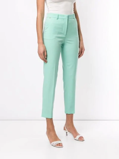 Shop Emilio Pucci Cropped Tailored Trousers In Green