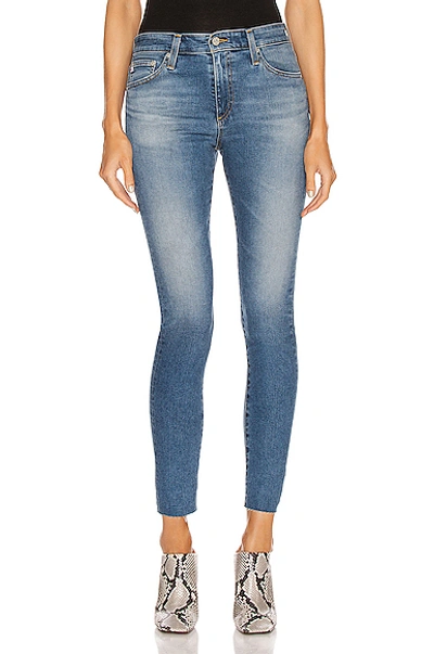 Shop Ag Adriano Goldschmied Farrah Skinny Ankle In Denim Medium In 13 Years Flowing