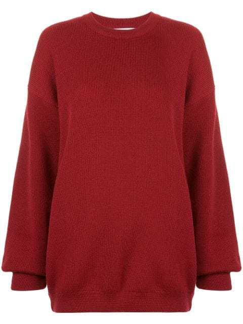 Strateas Carlucci Pullover Im Oversized Look Rot In Red Modesens