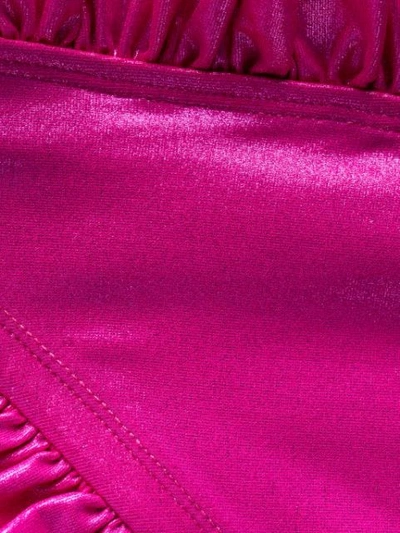 Shop Leslie Amon Tamini Ruffle Detail Bikini In Pink