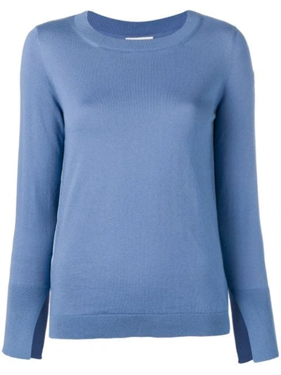 Shop Moncler Knitted Sweater - Blue