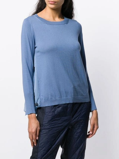 Shop Moncler Knitted Sweater - Blue