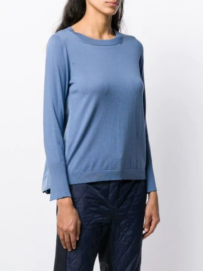 Shop Moncler Knitted Sweater - Blue