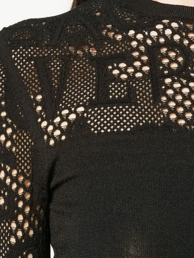 Shop Versace Slim Fit Knitted Top In Black