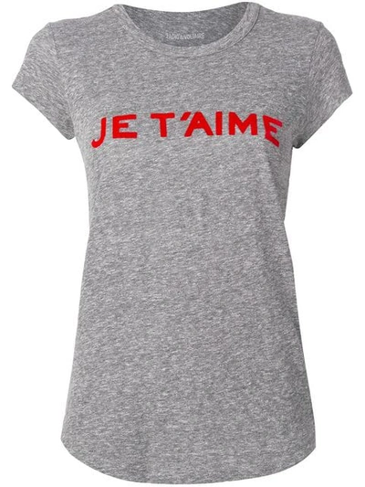Shop Zadig & Voltaire Je T'aime T In Grey