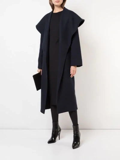 Shop The Row Cape-like Trench Coat In Blue