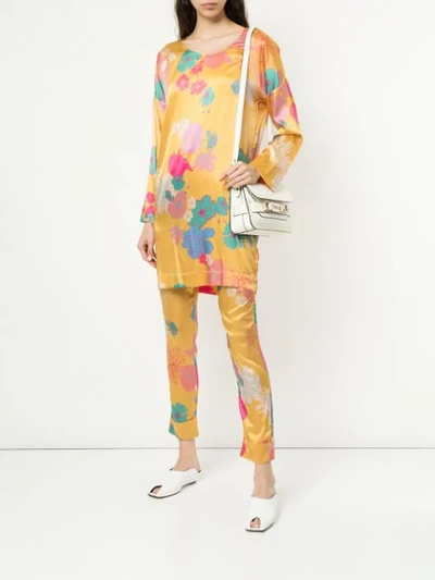 Shop Stine Goya Floral Print Trousers In Multicolour