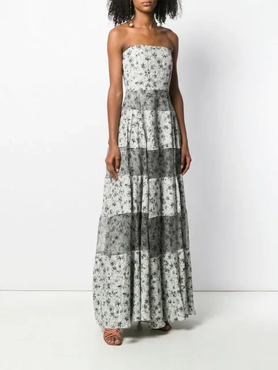 Shop Noon By Noor Printed Maxi Dress In Black