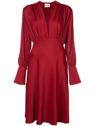 Shop Khaite The Connie Dress In Red
