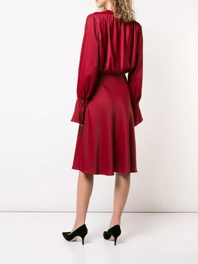 Shop Khaite The Connie Dress In Red