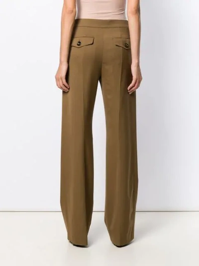 Shop Chloé Flared Tailored Trousers In Brown