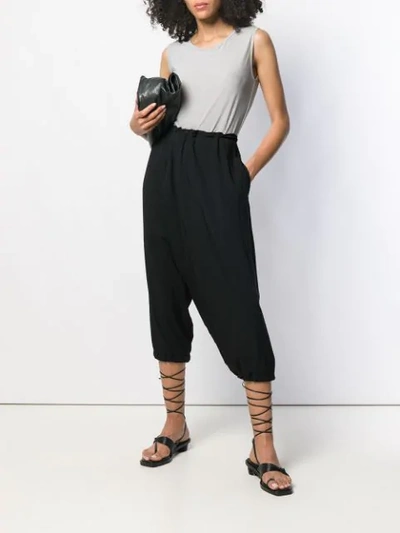 YOHJI YAMAMOTO CROPPED TROUSERS - 黑色