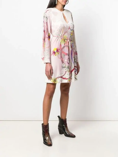 Shop Etro Bohemin Print Dress In White