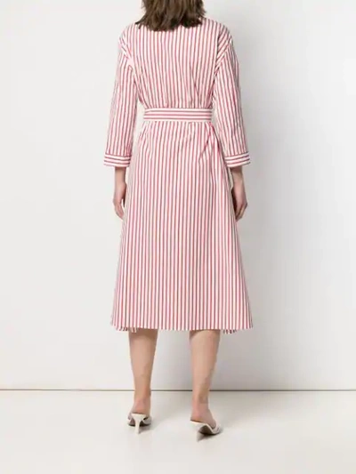 Shop Max Mara Bebbio Striped Dress In White