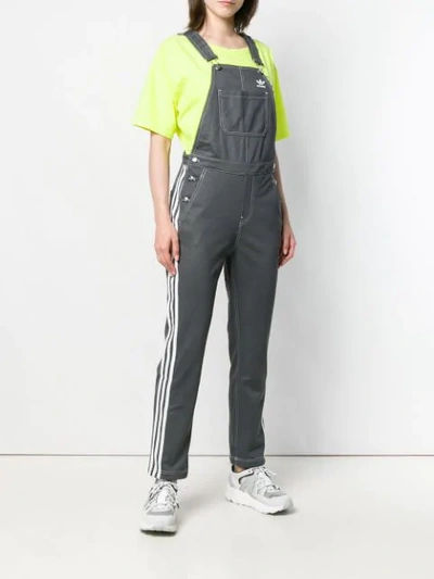 Shop Adidas Originals Adidas Logo Dungarees - Grey