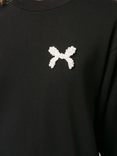 Shop Simone Rocha Brooch Embellished Sweatshirt - Black