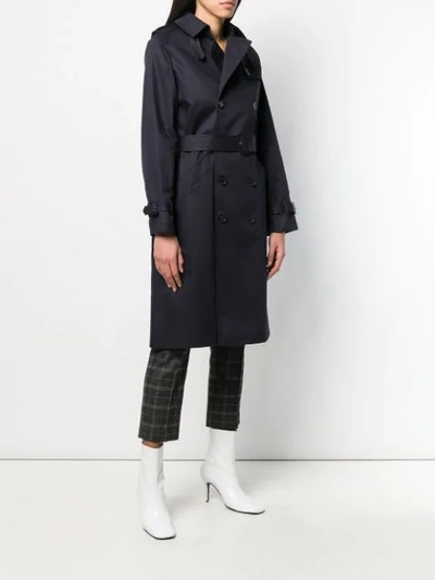 A.P.C. BELTED TRENCH COAT - 蓝色