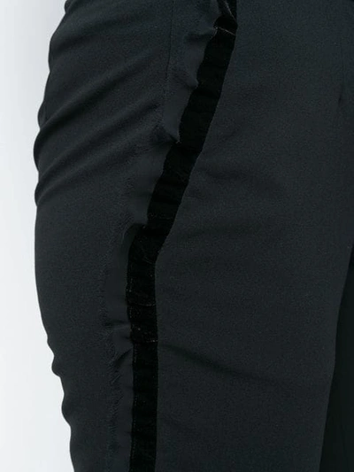 Shop Talbot Runhof Stripe Detail Trousers In Black