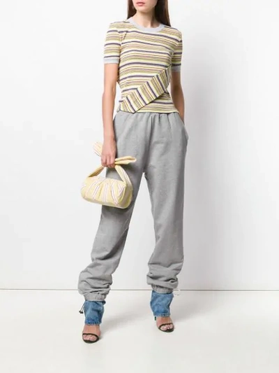 Shop Y/project Denim Patch Detail Track Pants In Grey