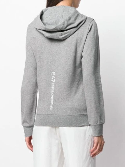 Shop Ea7 Emporio Armani Kangaroo Pocket Hoodie - Grey