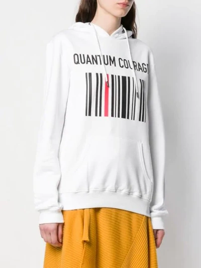 Shop Quantum Courage Logo Print Hoodie In White