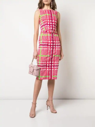 Shop Samantha Sung Celine Belted Dress In Pink