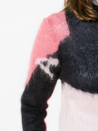 Shop Alyx Colour Block Knit Sweater In 110 Pink+black