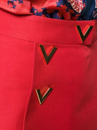 Shop Valentino V Logo Skort In Red