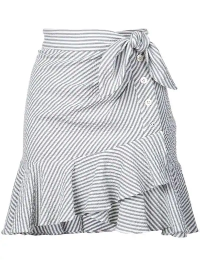 Shop Veronica Beard Knotted Skirt In Grey