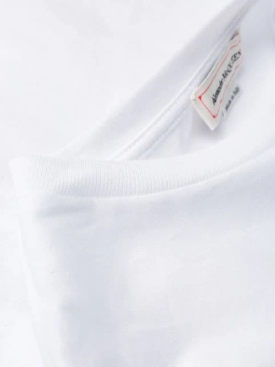 Shop Alexander Mcqueen Rose Print T-shirt In 900 White