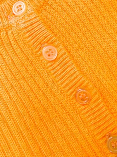Pre-owned Courrèges Knitted Ribbed T-shirt In Orange