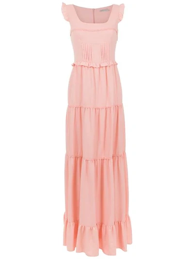 Shop Martha Medeiros Long Dress In Pink