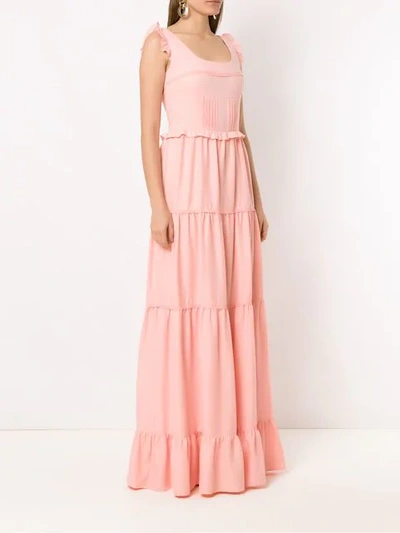 Shop Martha Medeiros Long Dress In Pink