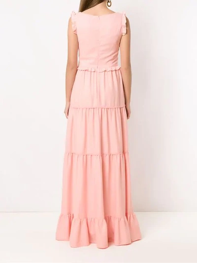 Shop Martha Medeiros Long Dress In Pink