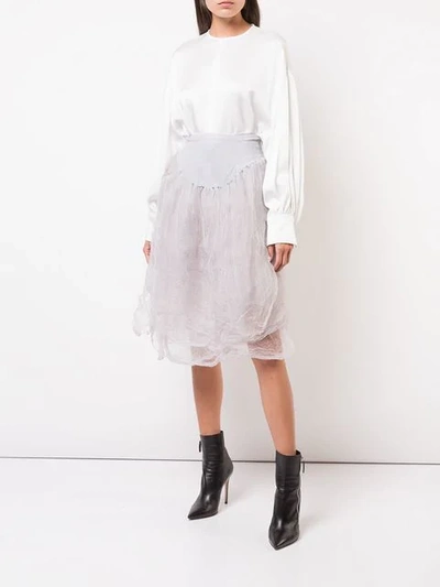 MARC LE BIHAN LOOSE FULL SKIRT - 粉色