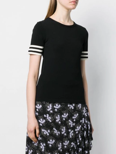 Shop Antonio Marras Contrast Sleeve Knitted Top In Black