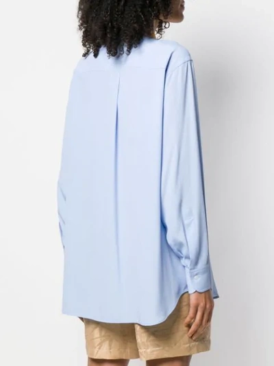 Shop N°21 Contrasting Collar Shirt In Blue